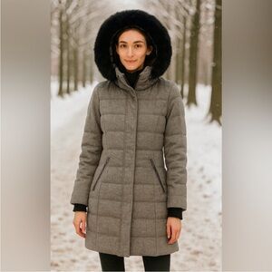 UGG Large Celeste Wool Down Puffer Coat w/ Hood
Faux Fur Trim